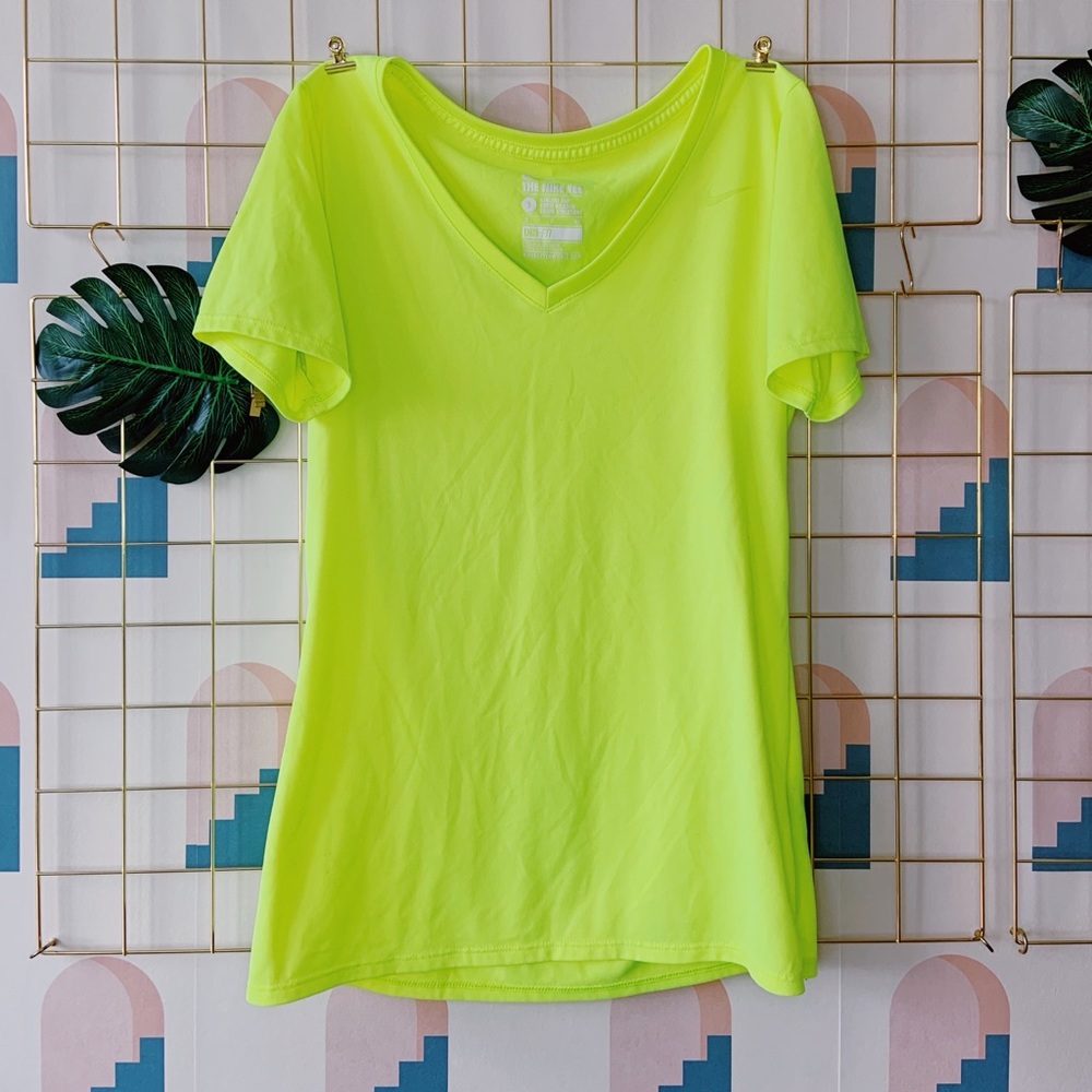 Nike neon workout top